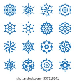 Set of snowflakes image.