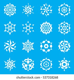 Set of snowflakes image.