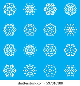 Set of snowflakes image.