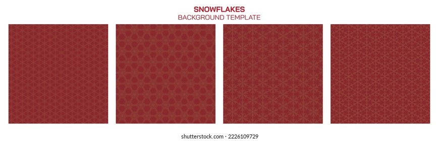 Set of snowflakes seamless pattern. Christmas and winter concept background.