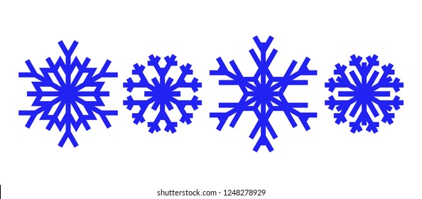 Set of snowflakes, vector illustration