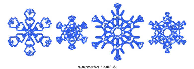 Satz von Schneeflocken, Vektorgrafik
