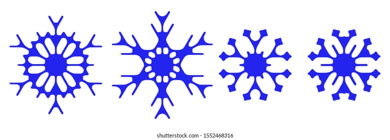 Set of snowflakes, vector illustration