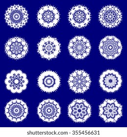 Set of snowflakes. Vector illustration