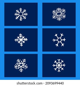 Satz Schneeflocken. Vektorgrafik. Das Thema Neujahr.