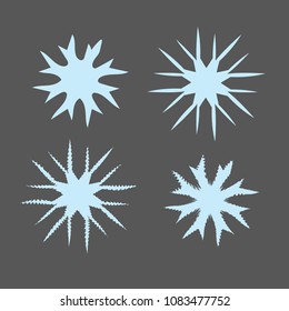 set of snowflakes, winter style, christmas decoration, winter holidays, vector image