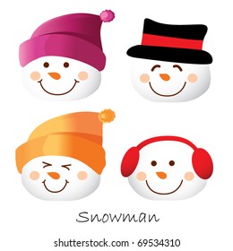 Set of snowman
