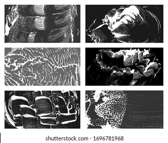 Set of soap grunge. Foam grunge overlay. Shampoo, soap texture. Foam textures. Foam water, soap bubble stains. Foaming. Shower gel. Shaving cream. Vector illustration. Isolated on white background.