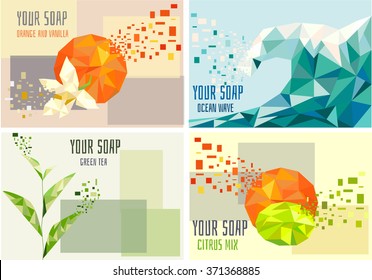 Set of soap stickers
