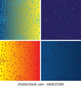 Set of Soccer abstract background wallpaper. 