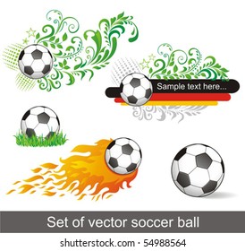 Set of soccer ball.