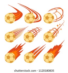 Set of soccer balls design, vector illustration.