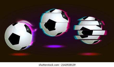 Juego de pelotas de fútbol con efecto de fuego y fallo