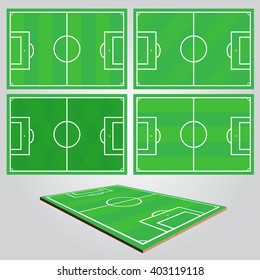 Set of soccer field
