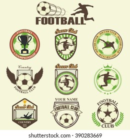 Set of Soccer Football 