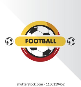 Set of Soccer Football Badge blue Logo Design Templates Sport Team Identity Vector Illustrations isolated on white Background