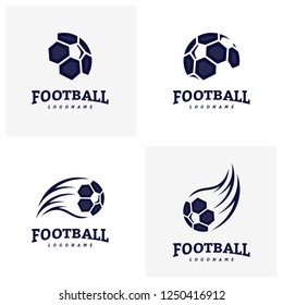 Set of Soccer Football Badge Logo Design Templates. Sport Team Identity Vector Illustration