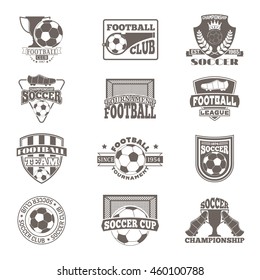 Set of soccer football badge logo design templates