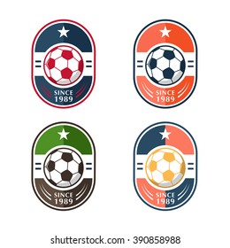Set of Soccer Football Badges,vector illustration