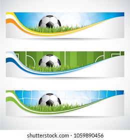 Set Soccer Football Bannersvector Illustration Stock Vector (Royalty ...