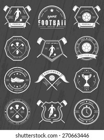 Set of soccer football crests and Badges emblem designs. Collection of Soccer Themed T shirt Graphics
