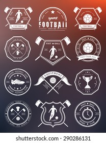 Set of soccer football crests and logo emblem designs. Collection of Soccer Themed T shirt Graphics