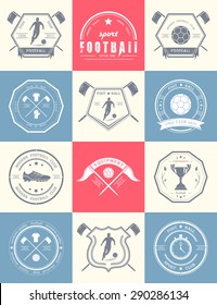 Set Soccer Football Crests Logo Emblem Stock Vector (Royalty Free ...