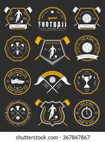 Set Soccer Football Crests Logo Emblem Stock Vector (Royalty Free ...