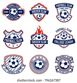 Set Soccer Football Badge Logo Design Stock Vector (Royalty Free) 235912426