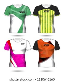 Set of soccer or football jersey template t-shirt style, Design your football club vector illustration