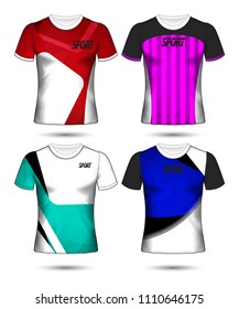 Set of soccer or football jersey template t-shirt style, Design your football club vector illustration