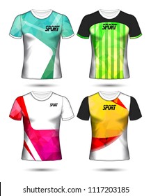 Set of soccer or football jersey template t-shirt style, Design your football club vector illustration