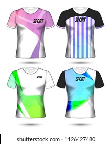 Set of soccer or football jersey template t-shirt style, Design your football club vector illustration