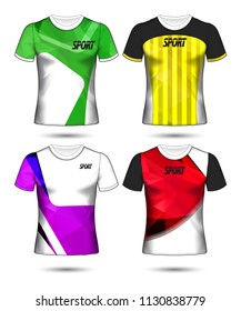 Set of soccer or football jersey template t-shirt style, Design your football club vector illustration