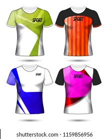 Set of soccer or football jersey template t-shirt style, Design your football club vector illustration