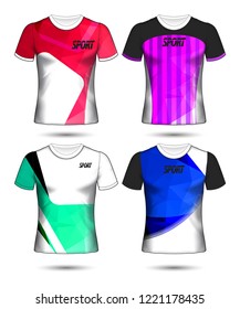 Set of soccer or football jersey template t-shirt style, Design your football club vector illustration
