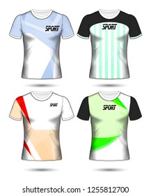 Set of soccer or football jersey template t-shirt style, Design your football club vector illustration