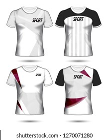 Set of soccer or football jersey template t-shirt style, Design your football club vector illustration