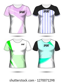 Set of soccer or football jersey template t-shirt style, Design your football club vector illustration