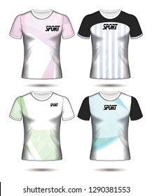 Set of soccer or football jersey template t-shirt style, Design your football club vector illustration