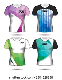 Set of soccer or football jersey template t-shirt style, Design your football club vector illustration
