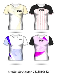 Set of soccer or football jersey template t-shirt style, Design your football club vector illustration
