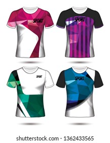 Set of soccer or football jersey template t-shirt style, Design your football club vector illustration