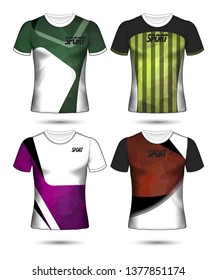 Set of soccer or football jersey template t-shirt style, Design your football club vector illustration