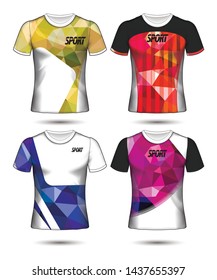 Set of soccer or football jersey template t-shirt style, Design your football club vector illustration