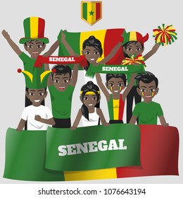 Set of Soccer / Football Supporter / Fans of Senegal National Team