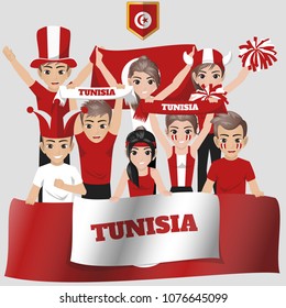 Set of Soccer / Football Supporter / Fans of Tunisia National Team