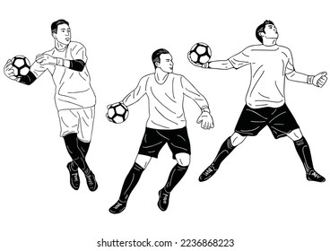 Wallpaper Roll a sketch athlete football goalkeeper protects the gate -  PIXERS.CO.NZ