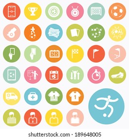 Set of soccer icons design