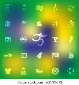 Set of soccer icons design, Vector illustration for  web design, presentation.